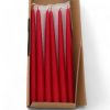ROTE Stabkerzen, getauchte Kerzen 30 cm. - 12 Stk.