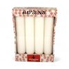 Adventslys HVIDE stearinlys med spyd 4 x 18 cm. 4 lys pr. pk.
