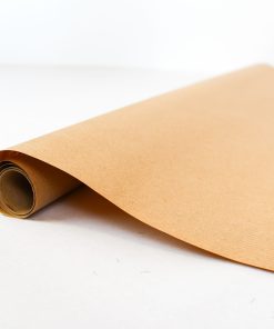 brunstribet gavepapir på rulle med 3 meter papir til gaver og blomster