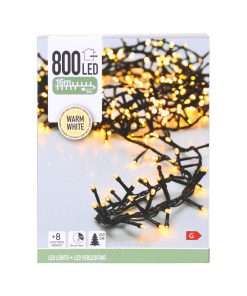 udendørs timerklyngelyskæde med 800 led og 16 meter lang