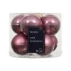 glas julekugler med diameter syv centimeter i blank og mat gammel rosa farve