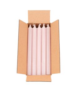 20 styk dusty rosa farvede stagelys på 25 centimeter