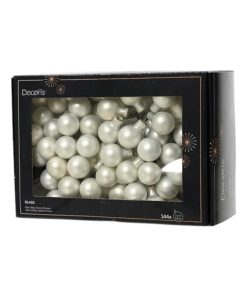 små glaskugler med ståltråd wire hvid mat i diameter 2 centimeter