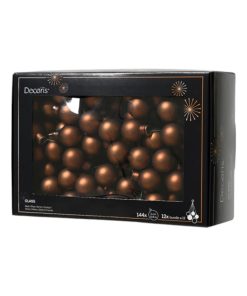 små glaskugler med ståltråd wire matte espresso brune i diameter 2 centimeter