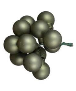 Alternative view of Mini glass julekulger på wire, ROSMARIN GRØNN matt Ø 2 cm. (144 stk.)