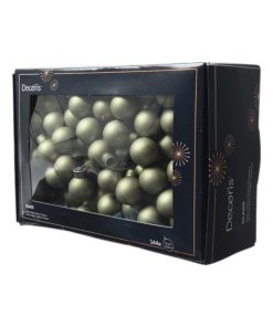 små glaskugler med ståltråd wire matte rosmarin grønne i diameter 2 centimeter