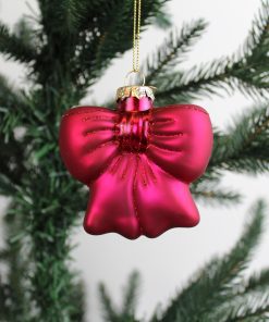 tre sløjfer i traditionelle røde og guldfarvede julefarver til at dekorere op med til jul