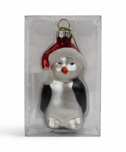 glasfigur som en sød julehund er sjov juletræspynt der måler 5 centimeter i diameter
