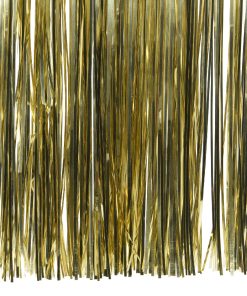 krøllet glitrende lamettastrimler i guld på 50 centimeter til juletræet
