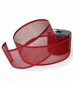 organza bred bånd med tråd og vævet mønster