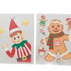 farverig stickers med vinkende alfenisse med nissehue