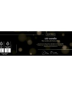 Alternative view of LED kubbelys i KREMFARGET med flat top, diameter 7 cm., høyde 15 cm.