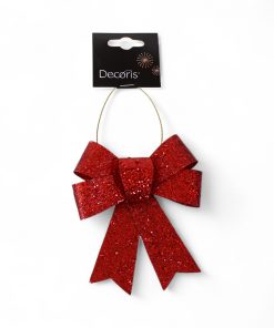 sløjfe i plastik i rød færdigfoldede klar til dekorationer