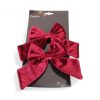 to bordeaux velour sløjfer på 17 centimeter
