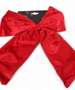 stor rød velour sløjfe
