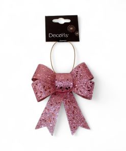 sløjfe i plastik i rosa farvet færdigfoldede klar til dekorationer