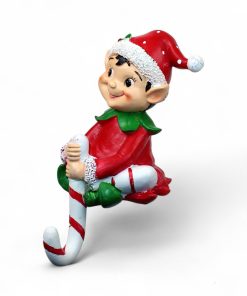 Alternative view of Haken mit Alfenisse, zum Aufhängen von Weihnachtssocke, sitzender Alf