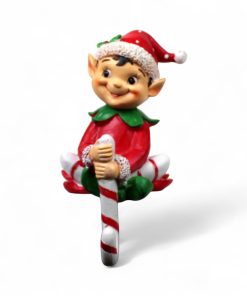 siddende alfenissekrog til ophæng der måler 19 x 11,5 x 13,5 centimeter