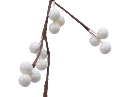 Girlande mit weißen Beeren auf 130 cm zur Dekoration für Weihnachten – Bild 2