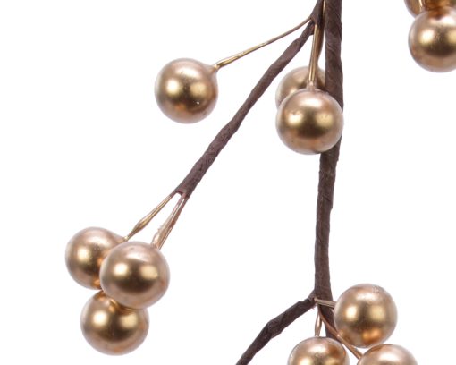 Ranke mit goldfarbenen Beeren auf 130 cm für Dekorationen zu Weihnachten – Bild 2