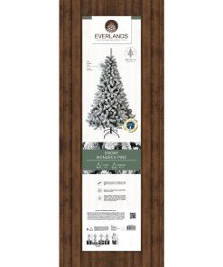 Alternative view of Kunstigt juletræ med sne på metalfod, 150 cm., indendørs