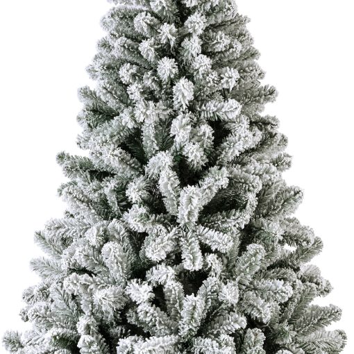 Künstlicher Weihnachtsbaum mit Schnee auf Metallfuß, 180 cm, für den Innenbereich – Bild 4