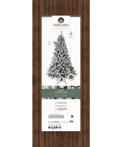 Alternative view of Kunstig juletræt med sne på metalfod, 180 cm., indendørs