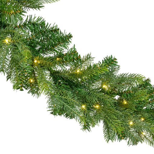 Künstliche grüne Girlande mit LED 270 x 20 cm, für den Innenbereich – Bild 3