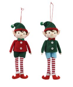 nisse alf i grøn trøjeog hue og blå shorts som er 23 centimeter lang og dejlig blød