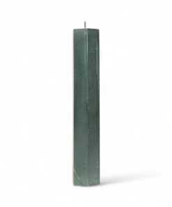 25 centimeter højt flaskegrønt spindelvævslys med 42 brændetimer