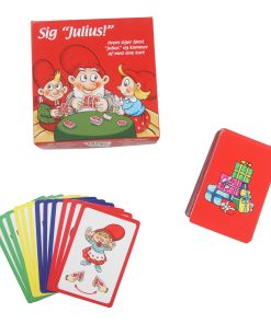 uno spil i julius udgave med 104 spillekort som har billeder i stedet for tal