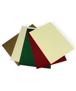 3 x 2 forskellige 90 grams glanspapir i luksus print der måler 42 x 29 centimeter