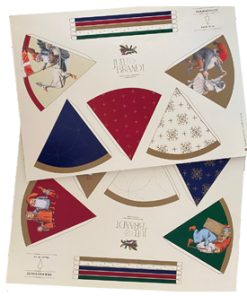 2 ark med 160 grams kraftigt papir med 10 forskellige mønstrede kræmmerhuse