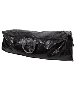 opbevaringstaske til kunstige juletræer i sort plastik der måler 112 x 35 x 40 centimeter