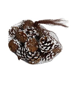 3-6 centimeter store fyrkogler med hvide spidser i pose med 150 gram