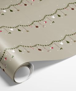 10 meter miljøvenligt grønt julegavepapir med mat finish