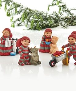 4 styk babynisser med dyr fra bondegård