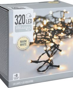 lyskæde med 320 led på 24 meter til inde- og udendørs brug