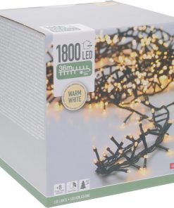 36 meter mikro cluster lyskæde med 1800 LED til inde- og udendørs brug