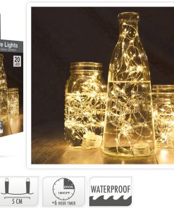 vandfast led lyskæde på 95 centimeter med 20 dioder