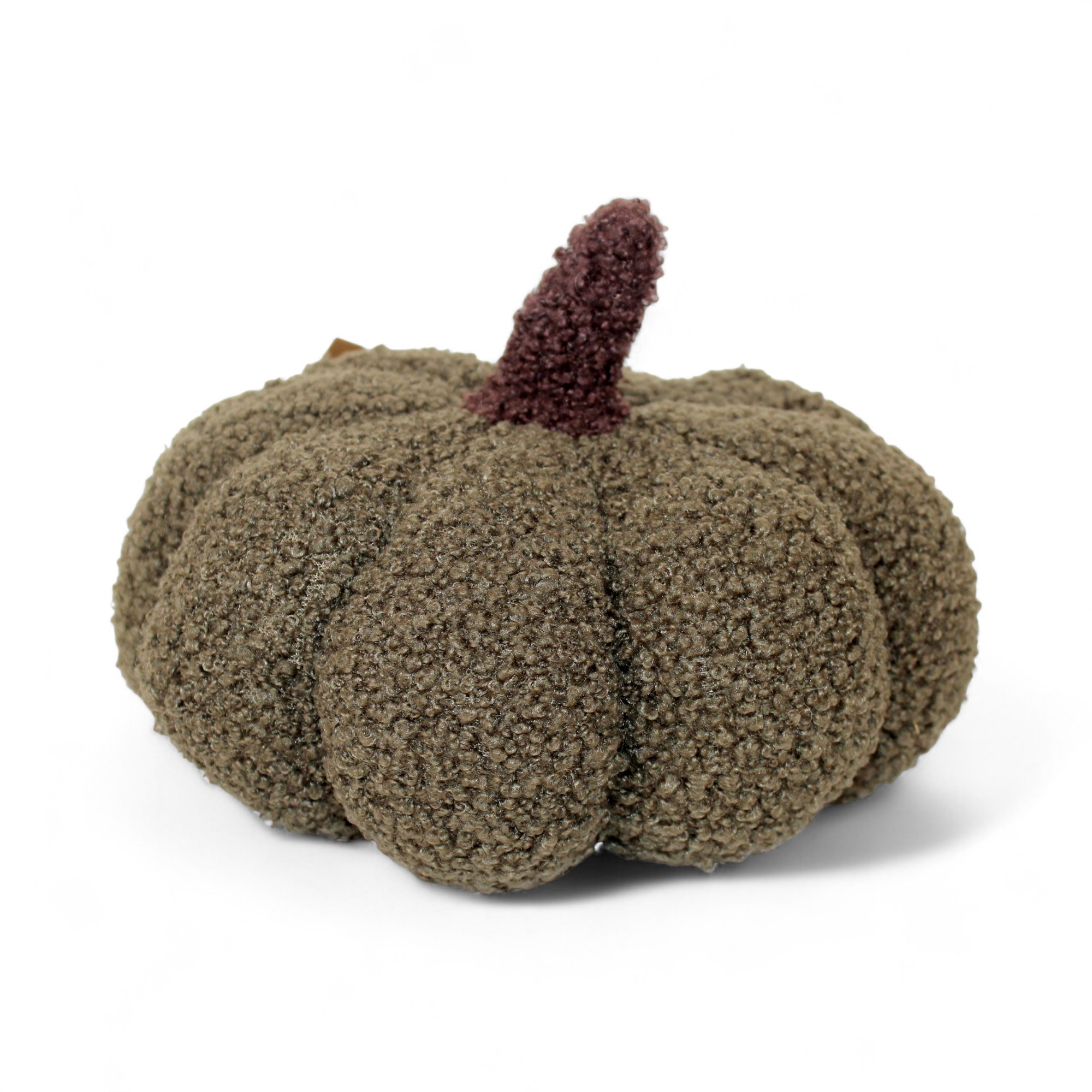 blød plys græskar pude i grøn diameter 20 centimeter