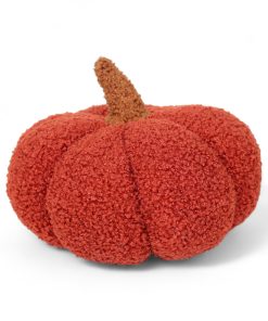 blød plys græskar pude i orange diameter 20 centimeter