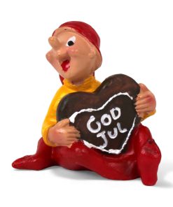 bramming nisse figur i med honninghjerte på 6 centimeter