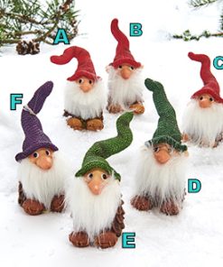 samlet foto af 6 koglenisser i serien med ægte skæg