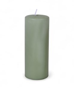 støv grønne bloklys med diameter 5,8 centimeter og en højde på 15 centimeter perfekte som adventslys