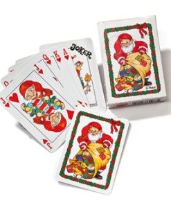 kortspil med motiv af julemanden og nisser 54 styk