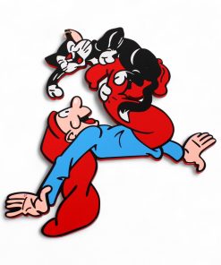 bramming nisse med kat 25 centimeter