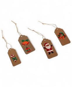 hjemmelavede til og fra kort med diamant perler