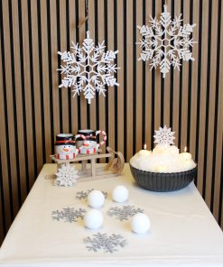 vinterlandskab med iskrystaller