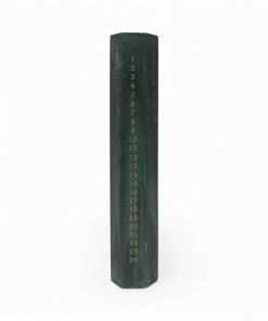 grønt kalenderlys som spindelvævslys 5 x 25 centimeter i ren stearin